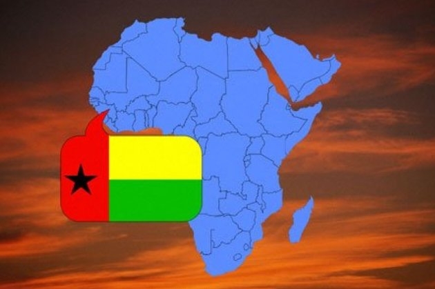 Vlajka Guineje-Bissau.