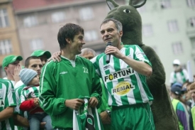Ivan Trojan a odcházející klenot Bohemky Jan Morávek (vlevo). Ivan Trojan a odcházející klenot Bohemky Jan Morávek (vlevo).