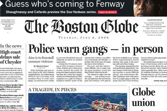 Boston Globe má problémy.