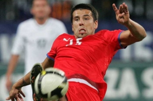 Milan Baro&scaron; (na sn&iacute;mku v reprezentačn&iacute;m dresu).
