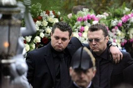 Rodina Kočkova na pohřbu Václava Kočky ml.