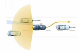 Mrtvý úhel za audi sledují kamery systému Side Assist.