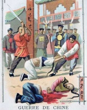 Poprava v Č&iacute;ně kolem roku 1900.