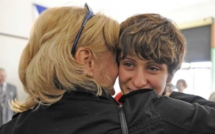 Martina Sáblíková se svojí maminkou.