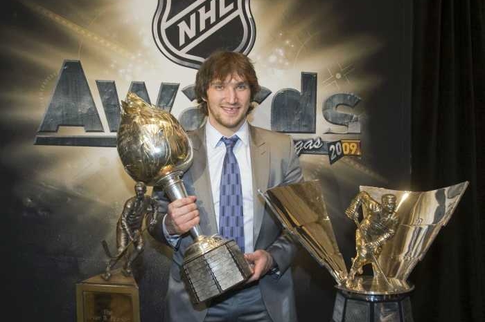 Ruský hokejista Alexander Ovečkin, král galavečera NHL.