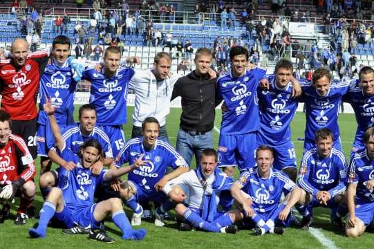 Fotbalisté Olomouce takhle slavili postup do Evropské ligy. Fotbalisté Olomouce takhle slavili postup do Evropské ligy.