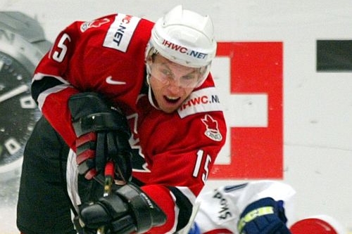 Dany Heatley v dresu kanadské reprezentace.