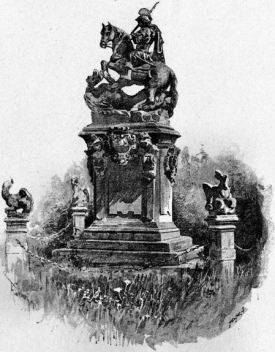 Socha sv. Jiří kdysi