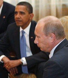 Barack Obama a Vladimir Putin.