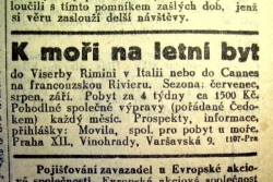 K moři na letní byt.