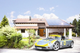 Elektromobil E-Rod půjde nabíjet z domácích zásuvek, nebo speciální rychlonabíjecí stanice.