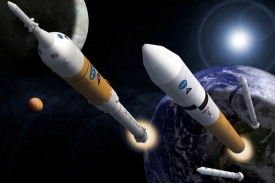 Součástí programu Constellation jsou rakety Ares I a větší Ares V.