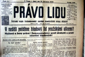Hladový lid do pražských ulic.