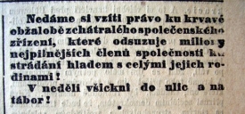 Nedáme si vzít právo ku krvavé obžalobě.