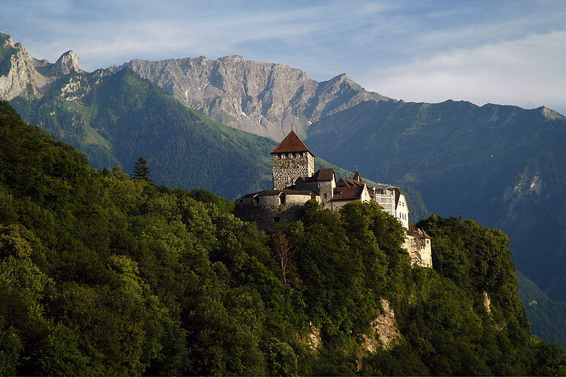 Hrad Vaduz, sídlo lichtenštejnského vládnoucího rodu.