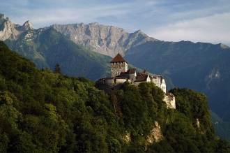 Hrad Vaduz, sídlo lichtenštejnského vládnoucího rodu.