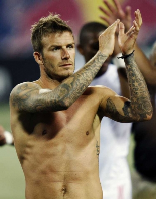 David Beckham, fotbalista Los Angeles Galaxy.