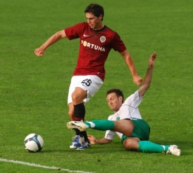 Sparťanský záložník Kamil Vacek v jednom z přípravných utkání.