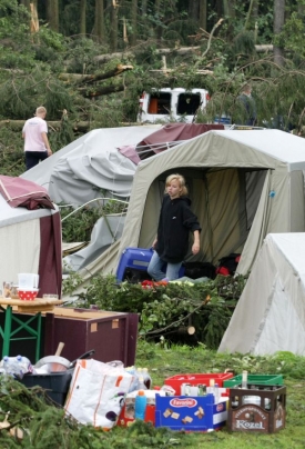 Are&aacute;l kempu Holiday park Li&scaron;č&iacute; farma u Vrchlab&iacute; na Trutnovsku.