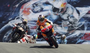 Andrea Dovizioso, vítěz závodu kategorie MotoGP.