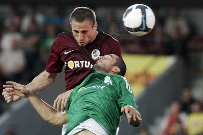 Momentka z utkání Sparta - Panathinaikos Atény 3:1.