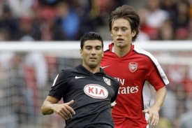 Tomáš Rosický v utkání proti Atléticu Madrid v rámci Emirates Cupu.