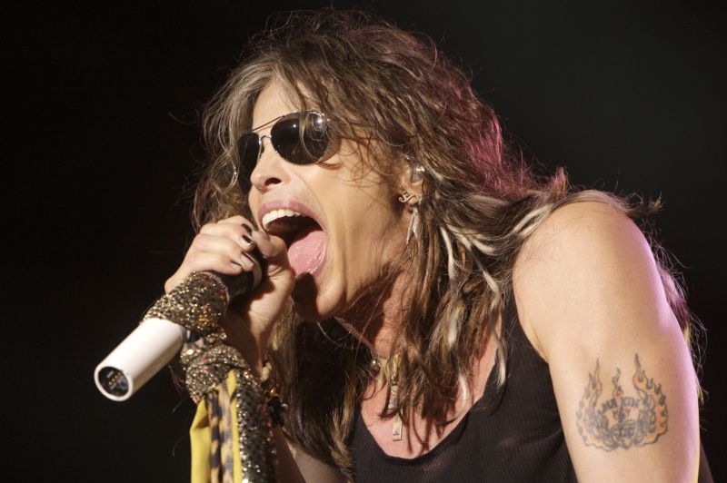 Frontman rockové skupiny Aerosmith Steven Tyler. 