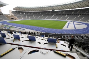 Stadion v Berl&iacute;ně. Tady se &scaron;ampion&aacute;t uskutečn&iacute;.
