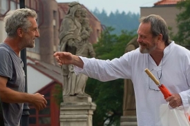 Hlavní host píseckého festivalu Terry Gilliam a Tomáš Hanák.