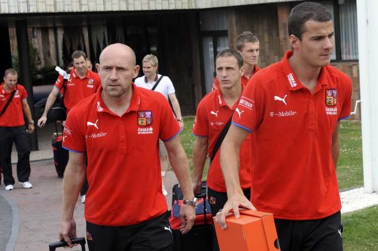 Jiří Štajner (vlevo) při srazu fotbalové reprezentace.