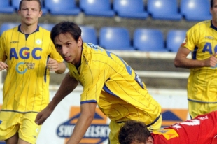 Milan Matula v inkriminovan&eacute;m duelu s Plzn&iacute;.