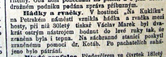 Další z opileckých sporů v letní Praze v roce 1909. Další z opileckých sporů v letní Praze v roce 1909.