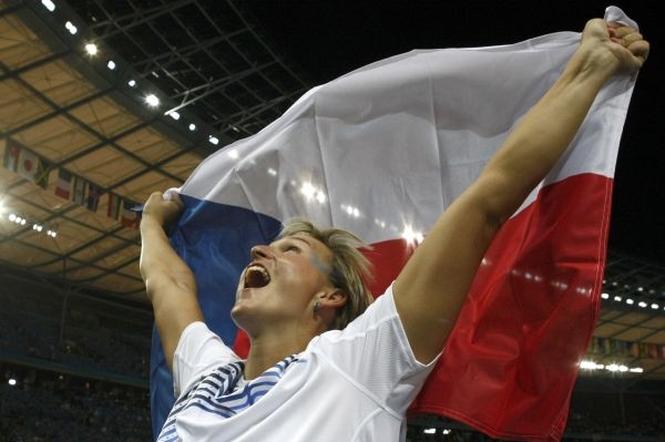 Barbora Špotáková, stříbrná medailistka. Barbora Špotáková, stříbrná medailistka.