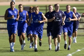 Fotbalist&eacute; Evertonu během letn&iacute;ho tr&eacute;ninkov&eacute;ho kempu v USA.