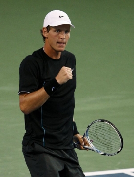Tom&aacute;&scaron; Berdych na turnaji v Cincinnati.