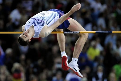 Jaroslav Bába ve výškařském finále na MS v Berlíně. Jaroslav Bába ve výškařském finále na MS v Berlíně.