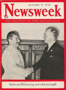 Stalin a Ribbentrop na obálce Newsweeku.