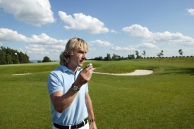 Pavel Nedvěd na golfu po ukončení kariéry.