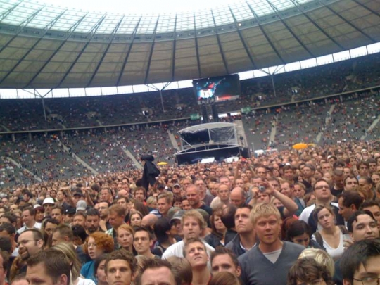 Berlín, Olympijský stadion, dlouhé čekání.