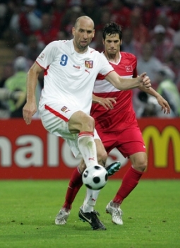 Jan Koller se v dresu Samary o v&iacute;kendu netrefil.