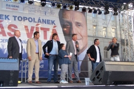 Miki na mítinku ODS.