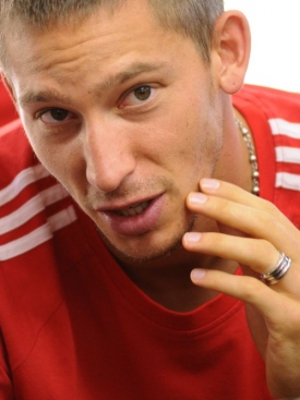 Útočník slovenského týmu Filip Hološko.