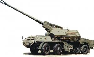 Slovensk&aacute; 155 mm samohybn&aacute; kan&oacute;nov&aacute; houfnice vz. 2000 Zuzana.