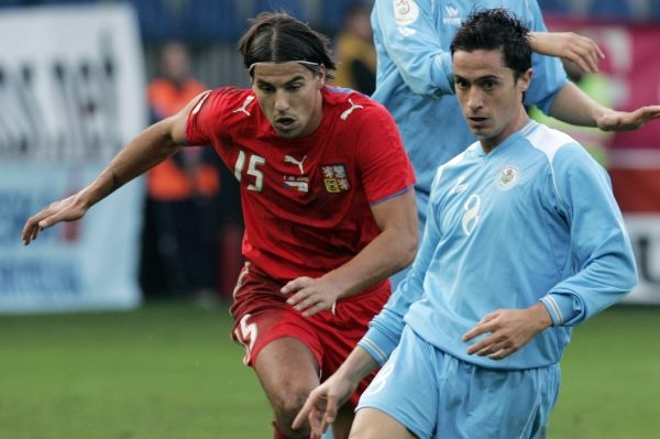 Momentka z utkání Česko - San Marino z roku 2006. Momentka z utkání Česko - San Marino z roku 2006.