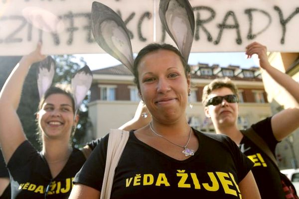 Proti vládní Radě pro výzkum a vývoj se konaly už tři demonstrace. Proti vládní Radě pro výzkum a vývoj se konaly už tři demonstrace.