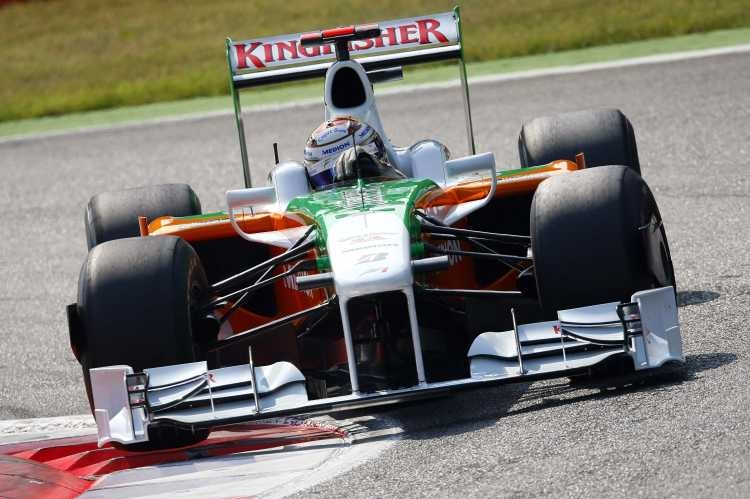 Adrian Sutil ze stáje Force India, vítěz druhého tréninku v Monze. Adrian Sutil ze stáje Force India, vítěz druhého tréninku v Monze.