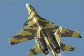 Ruská stíhačka Suchoj Su-37.