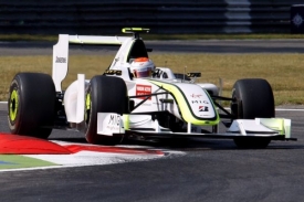 Rubens Barrichello na trati v italsk&eacute; Monze.
