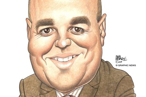 Švédský premiér Reinfedt (Karikatura).