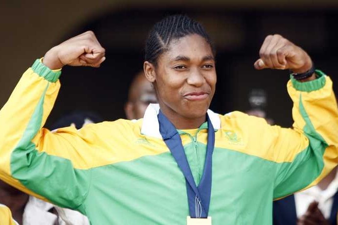 Caster Semenyaová, jihoafrická běžkyně na 800 metrů. Caster Semenyaová, jihoafrická běžkyně na 800 metrů.